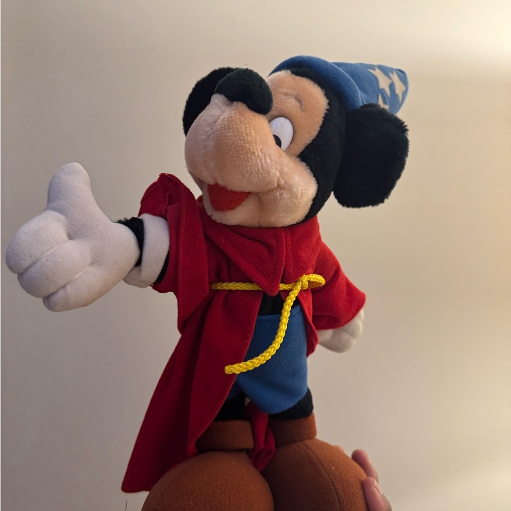 Vintage Disney Mickey Mouse Wizard from Fantasia Plush